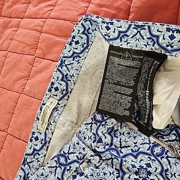 Zara  blue and white  jeans  size 4 - Picture 6 of 9